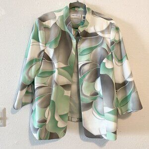 Alfred Dunner Mandarin collar blazer with pockets